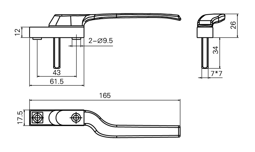CZ32方軸執手 CZ32方軸執手
