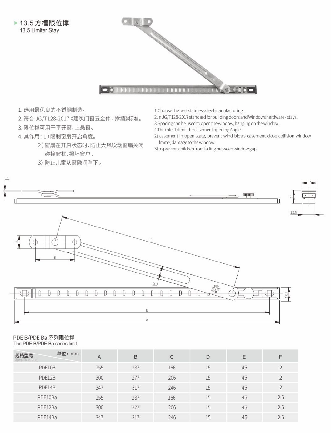 13.5方軸限位撐,PDF支撐 13.5方軸限位撐,PDF支撐