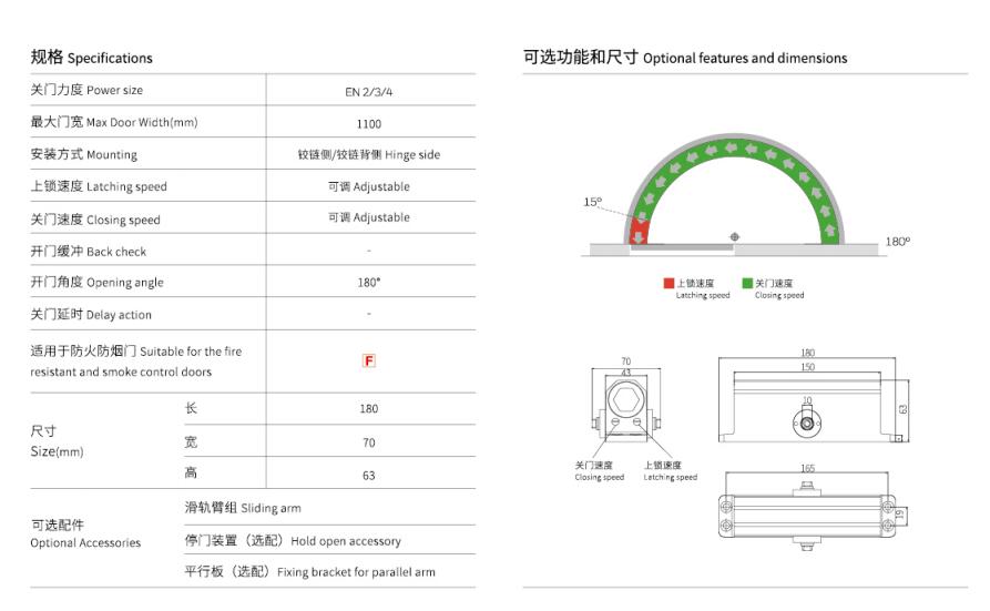 DC77V閉門器 DC77V閉門器